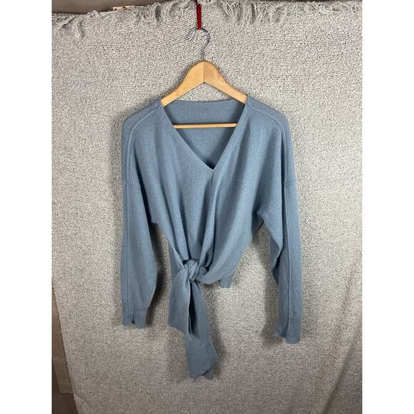 Simkhai 100% Cashmere Sweater Wrap Women’s M Designer Old Money Quiet Luxury - Picture 2 of 10